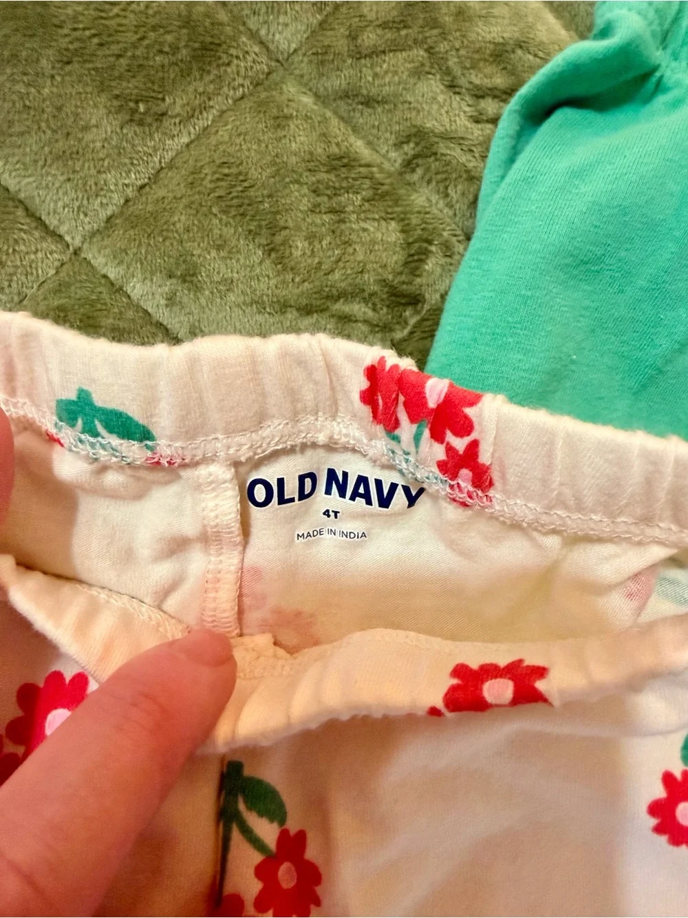 Old Navy Kids Shorts Pack - Pink Checker, Teal, Yellow, White Floral
